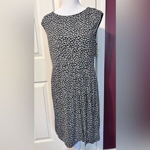 Ann Taylor LOFT Blue Floral Sleeveless Dress Size Medium Petite